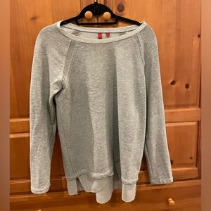 5/48 Gray Pullover with Lace Detail